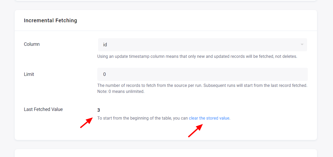 Screenshot - Incremental Fetching